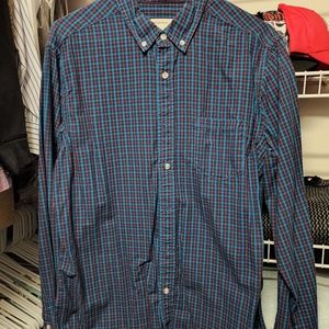 Life after Denim Button Down Blue Check Large